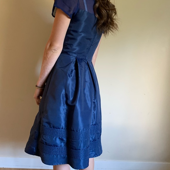 Geode Sheer Top Blue Dress Size Small - Picture 5 of 5